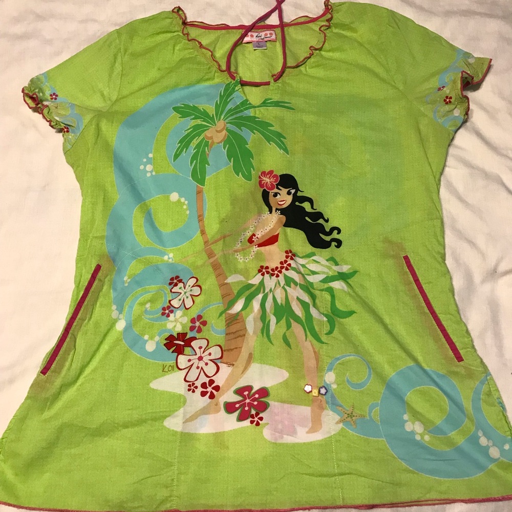 Koi scrub top